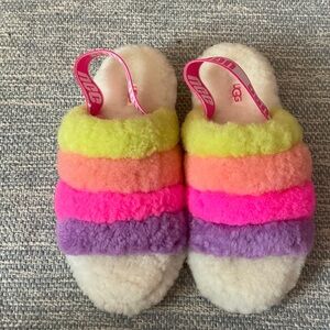 UGG Multicolor Fluffy Slippers